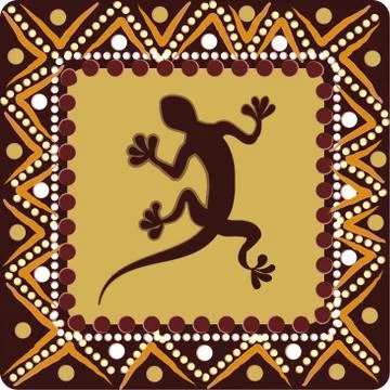 Pattern with imitation of elements of rock art 스톡 일러스트