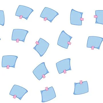 Pattern important pinned paper notes cartoon vector Stock Illustration