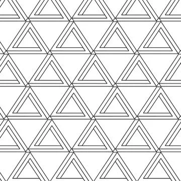 Pattern with impossible triangle with black lines Illustrazione stock