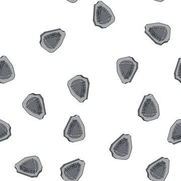 Pattern imprint fossil cartoon vector Stock Illustration