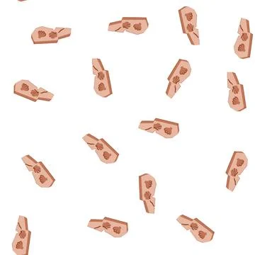Pattern imprint fossil cartoon vector Stock Illustration
