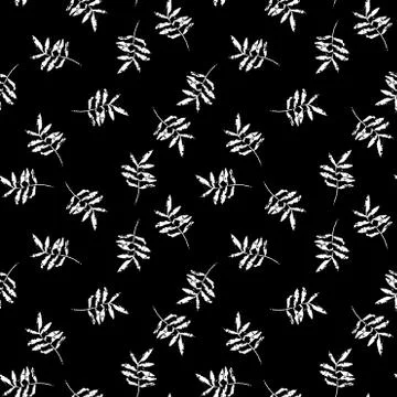 Pattern with imprints of plants Stock Illustration