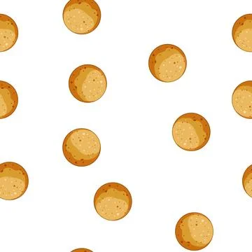 Pattern Indian gulab jamun sweet dessert vector isolated Stock Illustration