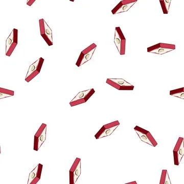 Pattern Indian sweet bar decorated with an almond Stock Illustration