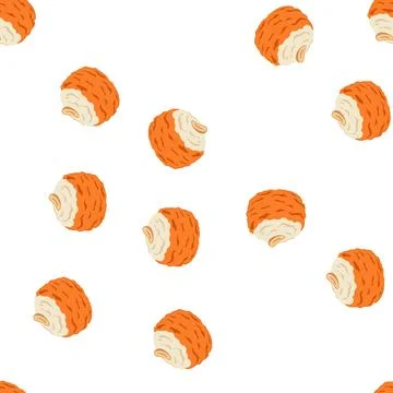 Pattern indian sweet ladoo with cashew nut Stock Illustration