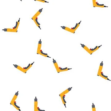 Pattern industrial drill cartoon vector Illustrazione stock