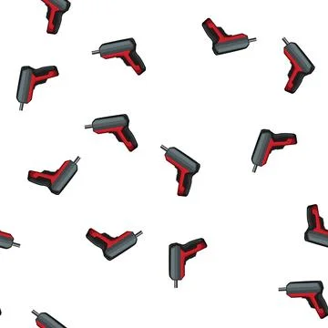 Pattern industrial drill cartoon vector sign color Stock Illustration