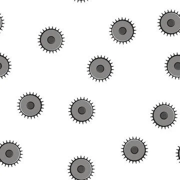 Pattern industrial gear cartoon vector Stock Illustration
