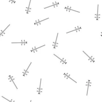 Pattern industry electric pylon cartoon vector 스톡 일러스트