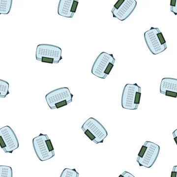 Pattern industry label printer cartoon vector Stock Illustration