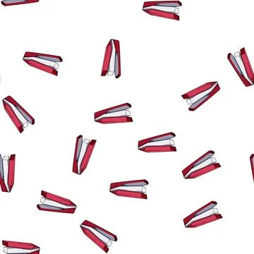 Pattern industry stapler cartoon vector Illustrazione stock