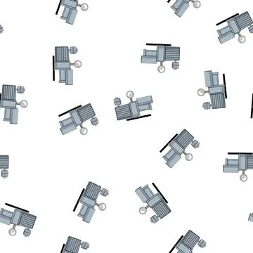 Pattern industry vacuum pump cartoon vector Illustrazione stock
