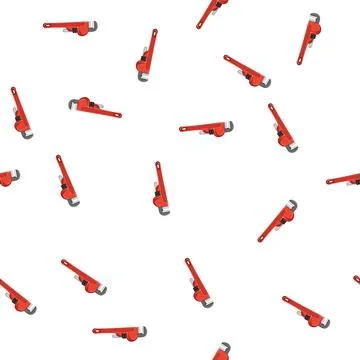Pattern industry wrench tool cartoon vector Stock Illustration