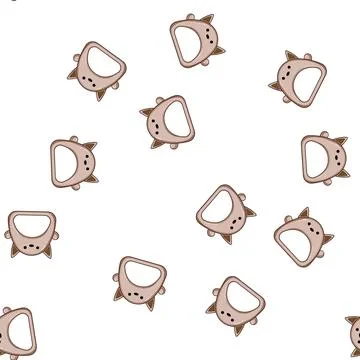 Pattern infant teething ring cartoon vector Stock Illustration