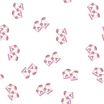Pattern infant toddler socks cartoon vector イラスト素材