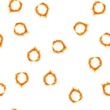 Pattern inferno circle fire cartoon vector Illustrazione stock