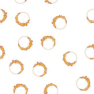 Pattern inferno circle fire cartoon vector 库存插图