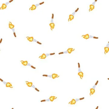 Pattern inferno torch fire cartoon vector Stock Illustration