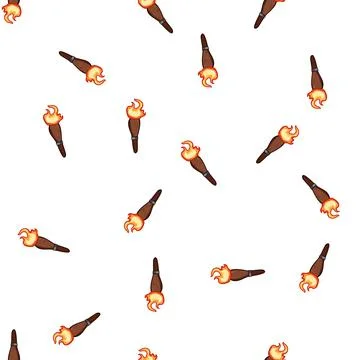 Pattern inferno torch fire cartoon vector Stock Illustration