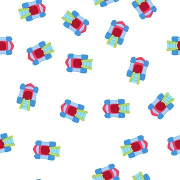 Pattern inflate inflatable castle cartoon vector Stock Illustration