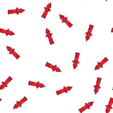 Pattern infrastructure fire hydrant cartoon vector Stock Illustration