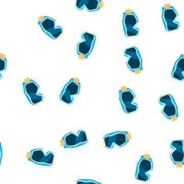 Pattern ing googles ski cartoon vector イラスト素材