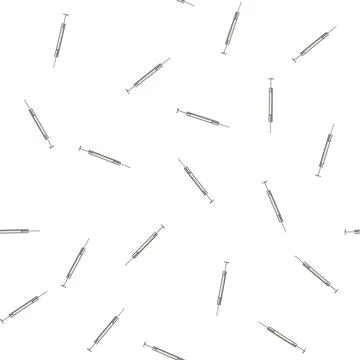 Pattern injection syringe cartoon vector Stock Illustration