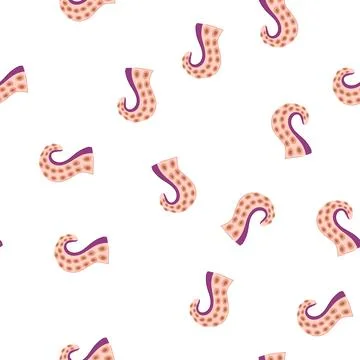 Pattern ink octopus tentacle cartoon vector Illustrazione stock