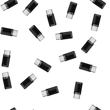 Pattern ink stamp handle cartoon vector Illustration
