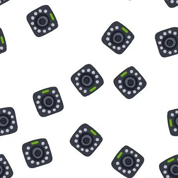 Pattern innovation facial recognition lock cartoon vector Stock Illustration