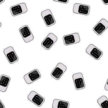 Pattern innovation facial recognition lock cartoon vector Illustrazione stock