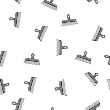 Pattern installation notched trowel cartoon vector Stock Illustration