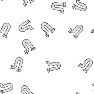 Pattern installation waste drain trap cartoon vector Stock Illustration