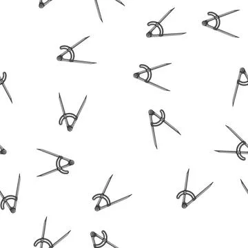 Pattern instrument compass divider cartoon vector sign color Stock Illustration