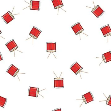 Pattern instrument drum toy cartoon vector 库存插图