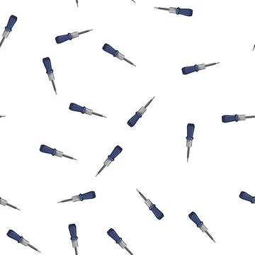 Pattern instrument screwdriver tool cartoon vector Stock Illustration