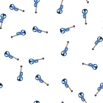 Pattern instrument violin cartoon vector Stock Illustration