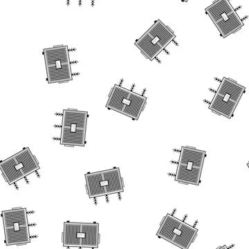 Pattern insulation electrical transformer cartoon vector Stock Illustration