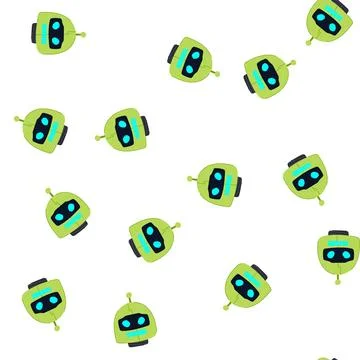 Pattern intelligence robot head cartoon vector 스톡 일러스트
