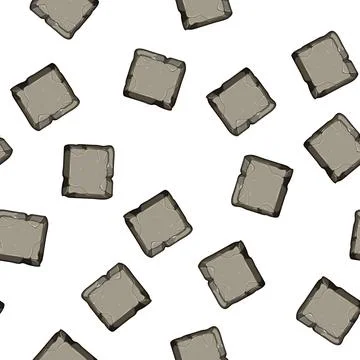 Pattern interface stone button cartoon vector Stock Illustration