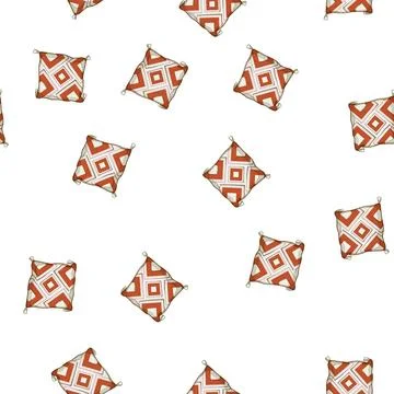 Pattern interior boho pillow cartoon vector 스톡 일러스트