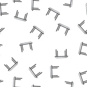 Pattern interior glass table cartoon vector Illustrazione stock