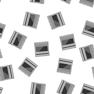 Pattern interior kitchen stove cartoon vector 스톡 일러스트
