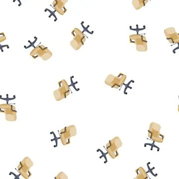 Pattern interior office chair cartoon vector 스톡 일러스트