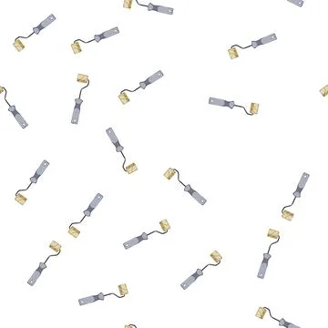 Pattern interior roller paint cartoon vector Stock Illustration