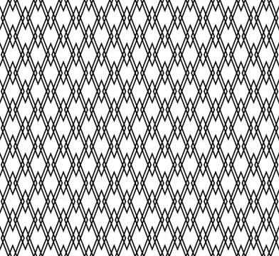 Pattern with interlocking edgy, angular rectangle, square shapes. Repeatable. Stockillustratie