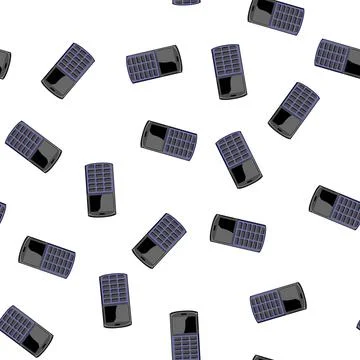 Pattern internet button phone cartoon vector Stock Illustration