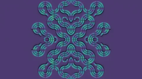 Pattern of intertwining, swirling shapes. 3d rendering loop animation 4K Stock Footage 277573479