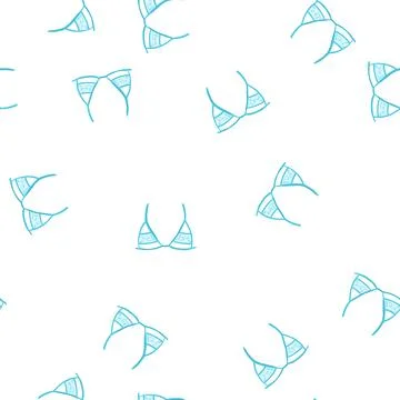 Pattern intimate bra sexy cartoon vector Stock Illustration