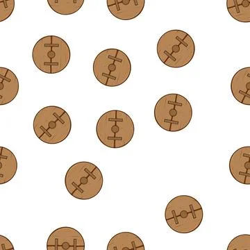 Pattern invention wheel ancient cartoon vector Stock Illustration